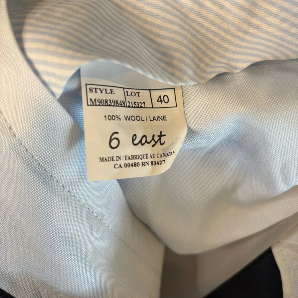 6 East Pants Lanifico T‎ G Di Fabio Men’s Size 40x26 Wool Super 130s